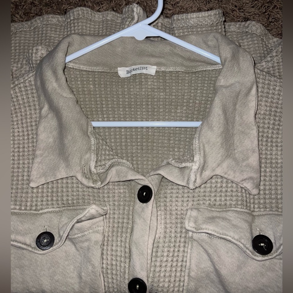 Button Down, thin Shacket - Picture 6 of 6